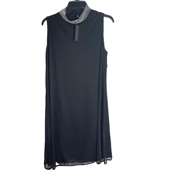 Tiana B Plus Size Jewel Neck Black Sleeveless Dress Size 1x - Picture 3 of 6